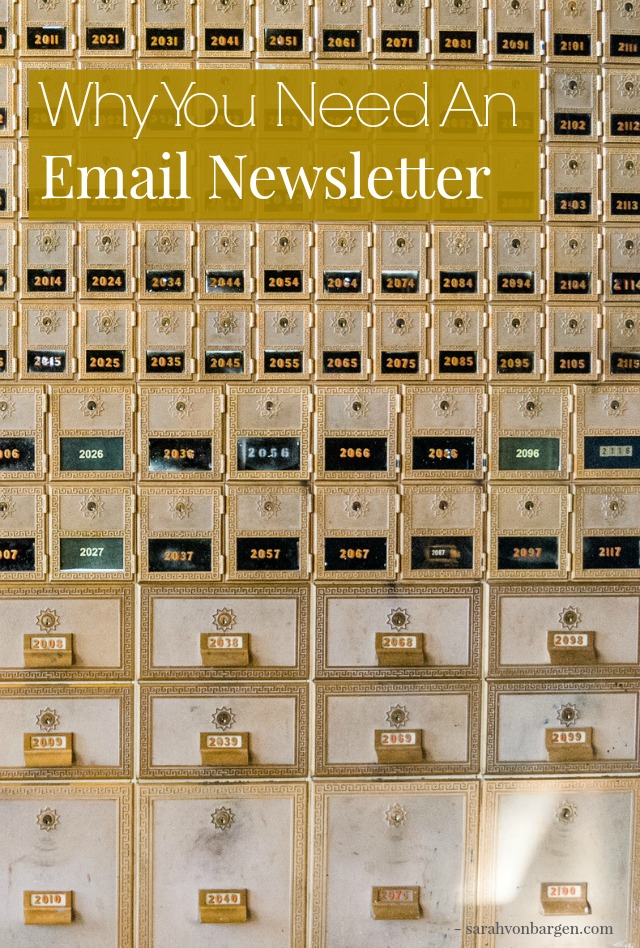 you need an email newsletter